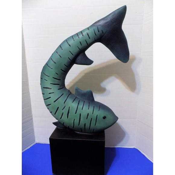 NEW Large Fish Figurine Statue Coastal Nautical Home Decor - Picture 4 of 6